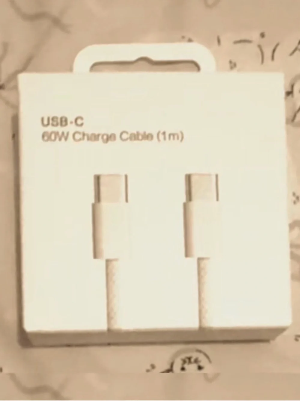 USB-C 60W Charge Cable (1m) — White